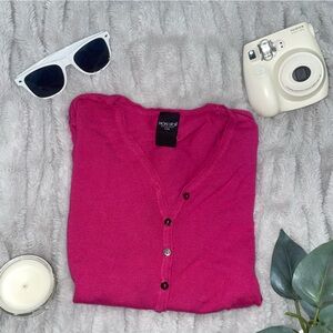 Hot Pink Barbie Buttoned Sweater